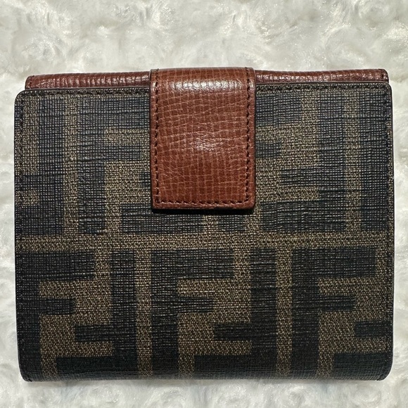 FENDI Zucca Compact Wallet PVC Coated Excellent - Picture 9 of 9